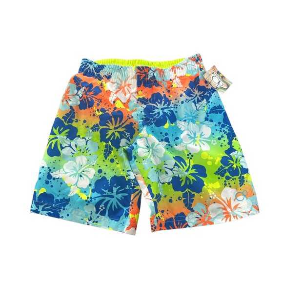 NWT OP Ocean Pacific Tropical Floral Swim Trunks Size 4/5 - Picture 1 of 5